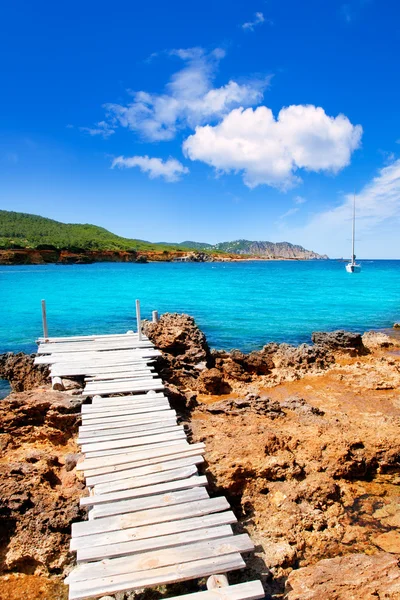 Ibiza isola di Canal d en Marti Spiaggia di Pou des Lleo — Foto Stock