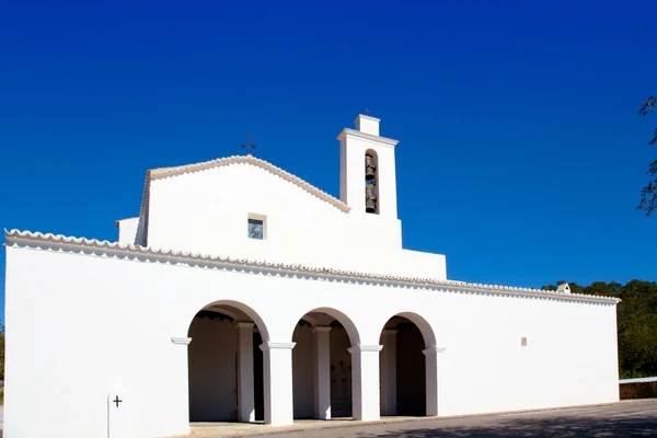 Ibiza Sant Mateu d Albarca Iglesia blanca de San Mateo — Foto de Stock