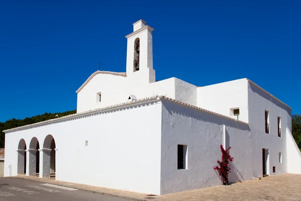 Ibiza sant mateu d albarca san mateo biały kościół — Zdjęcie stockowe