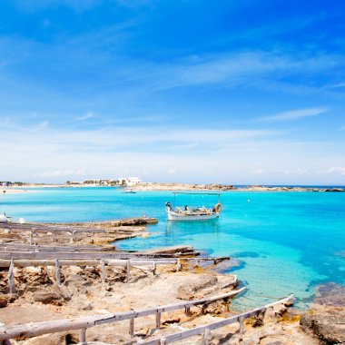 Els Pujols beach in Formentera clipart