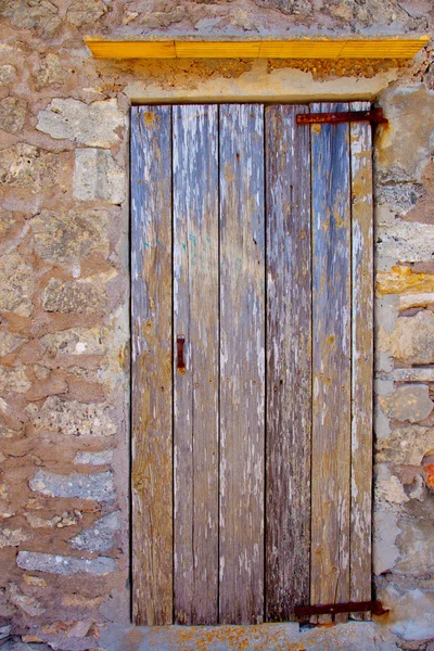 Invecchiato grunge strisce di legno porta mare intemperie — Foto Stock