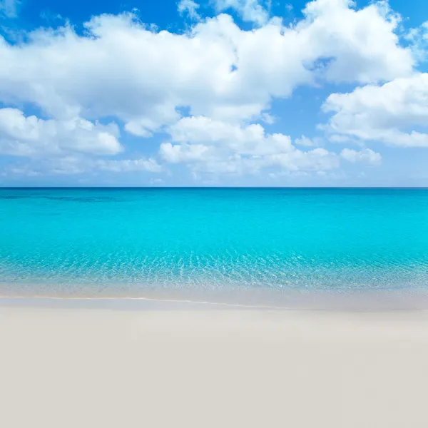 白色的沙滩和绿松石娃特与热带海滩 — 图库照片