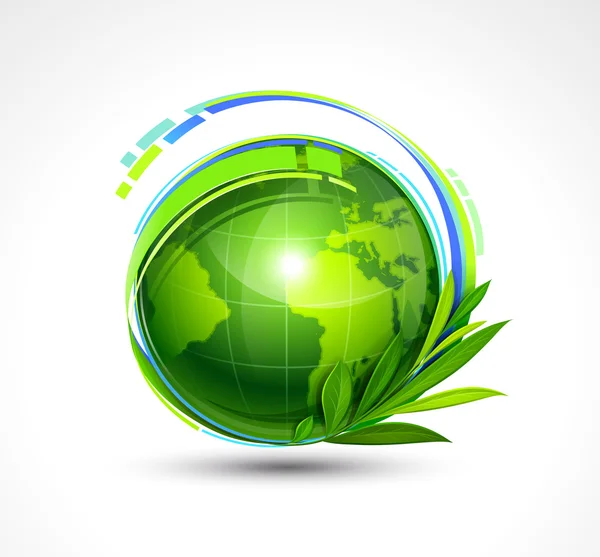 Planeta verde — Vector de stock
