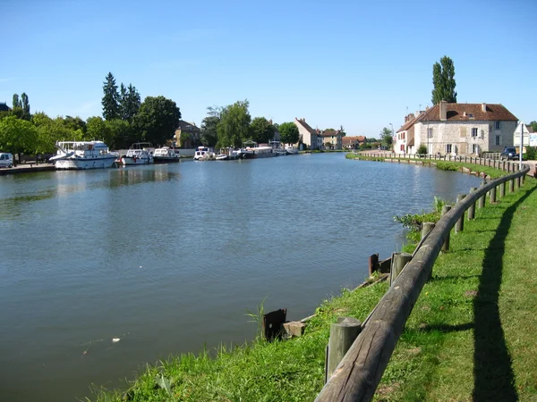Canal du centre, Burgundsko, Francie — Stock fotografie