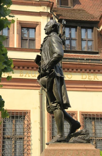 Pomník Goethe v Lipsku, Německo — Stock fotografie
