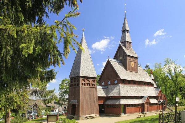 Igreja de madeira nórdica — Fotografia de Stock