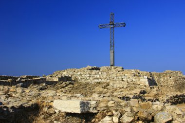 Summit Cross, Rocca di Manerba, Italy clipart