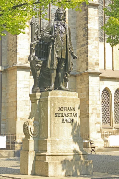 Bach anıt Leipzig, Almanya — Stok fotoğraf