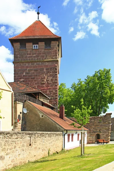 Средневековые городские ворота Баварии — стоковое фото