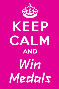 Keep calm and win a medals clipart