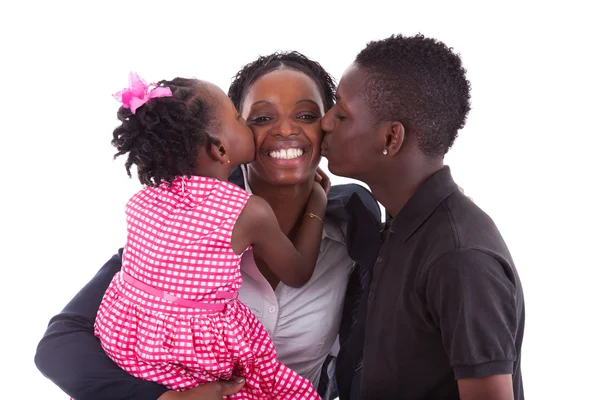 Ευτυχισμένη αφρικανική μητέρα με τα παιδιά της — Φωτογραφία Αρχείου