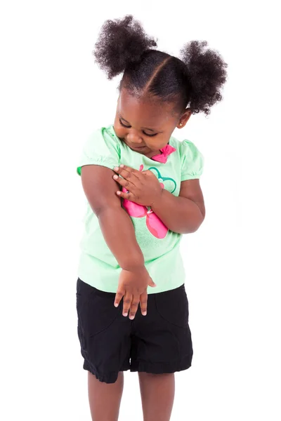 Roztomilá malá africká americká dívka — Stock fotografie