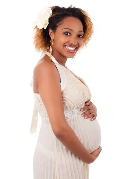 Joven hermosa embarazada africana — Foto de Stock