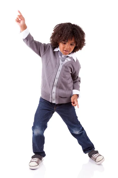 Little african american boy dancing — Stock Photo, Image