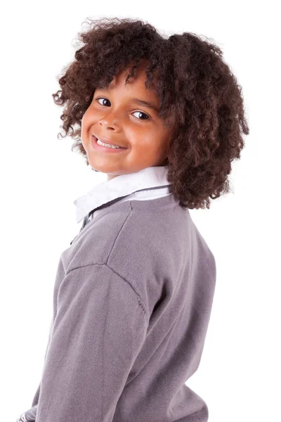 Portrét roztomilý afrických amerických malého chlapce — Stock fotografie