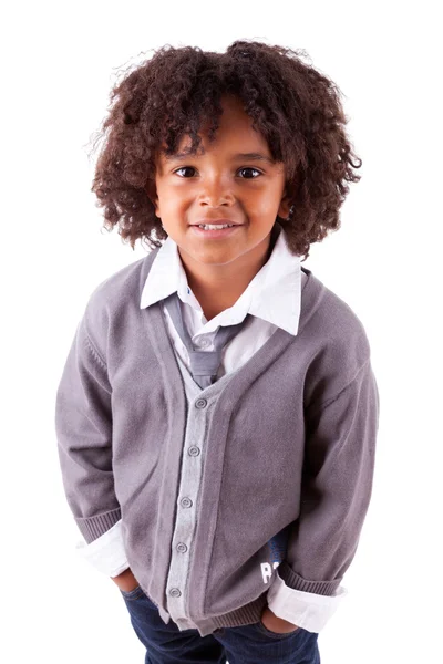 Portret ładny african american małego chłopca — Zdjęcie stockowe