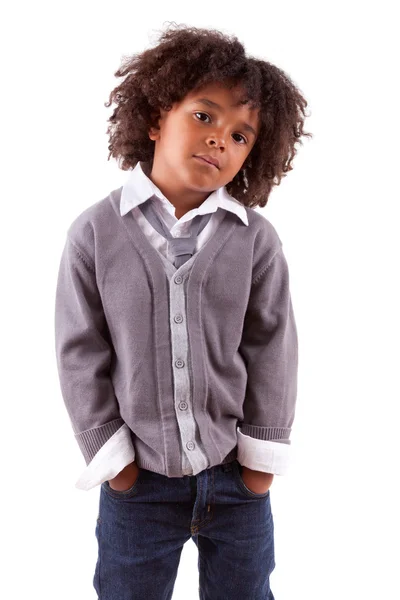 Portrét roztomilý afrických malého chlapce — Stock fotografie