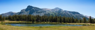 Panoramic view of Yosemite national park in California clipart