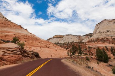 zion national park Utah üzerinden yol
