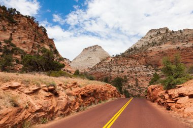 zion national park Utah üzerinden yol