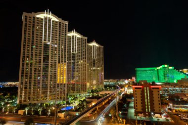 Streets of Las Vegas by night clipart