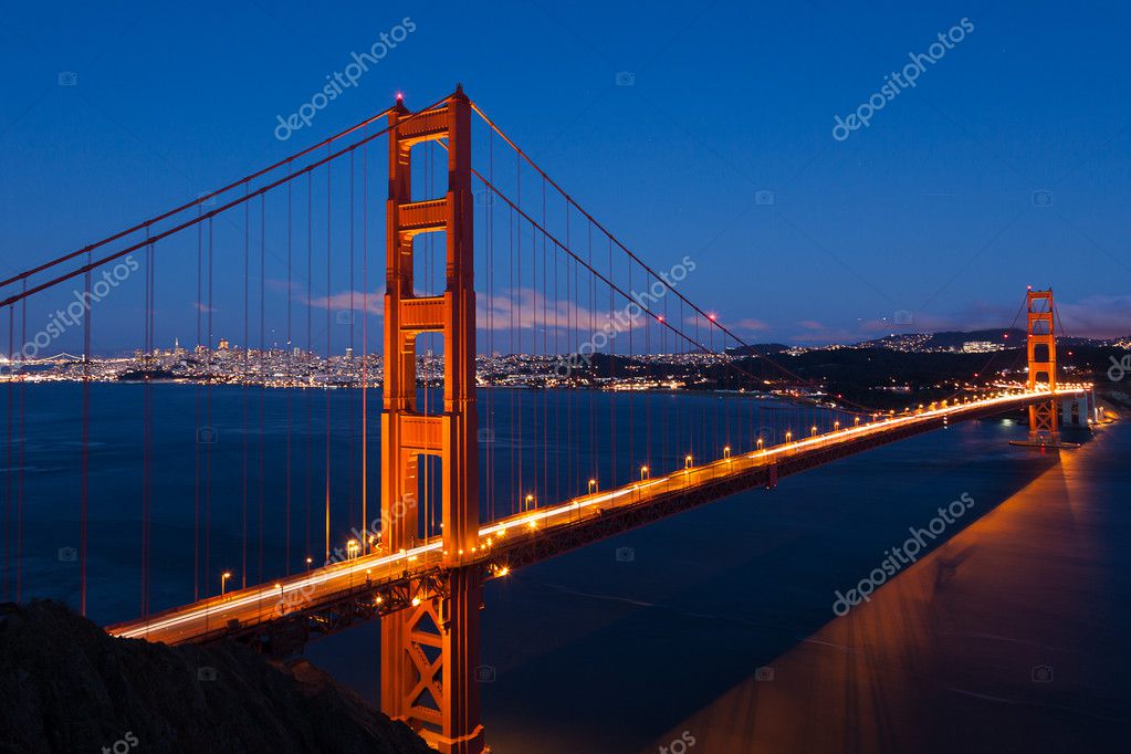 Picture Golden Gate Bridge At Night Golden Gate Bridge By Night In