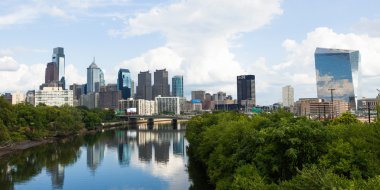 Panoramic skyline view of Philadelphia, Pennsylvania clipart