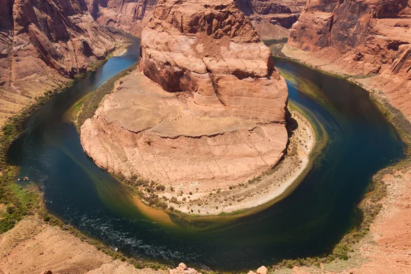 Podkova ohybu řeky colorado v Arizoně stránky — Stock fotografie