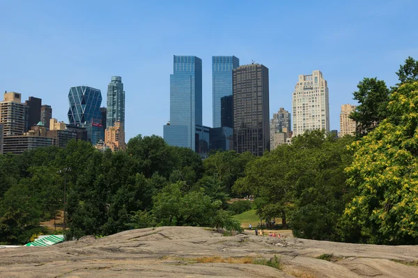 Manhattan skyline view from Central Park — Stock Photo, Image