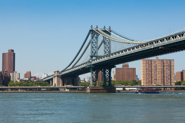 Manhattan bridge in New York City , USA