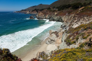 Pacific coastline in California - Highway one clipart