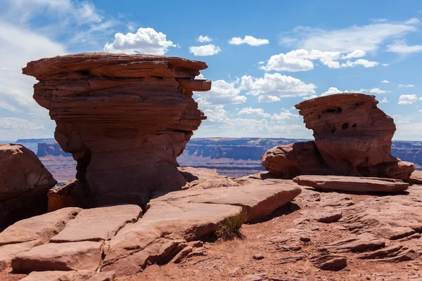 Formações geológicas em Dead horse view em Utah — Fotografia de Stock