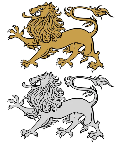 Lion héraldique — Image vectorielle