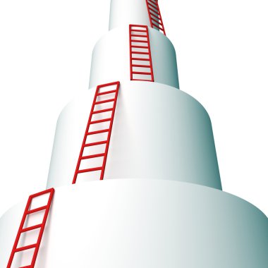 Ladders on a tower clipart