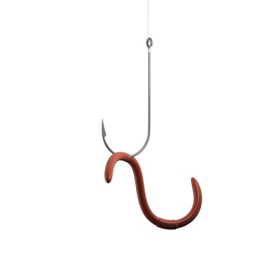 Worm on hook clipart