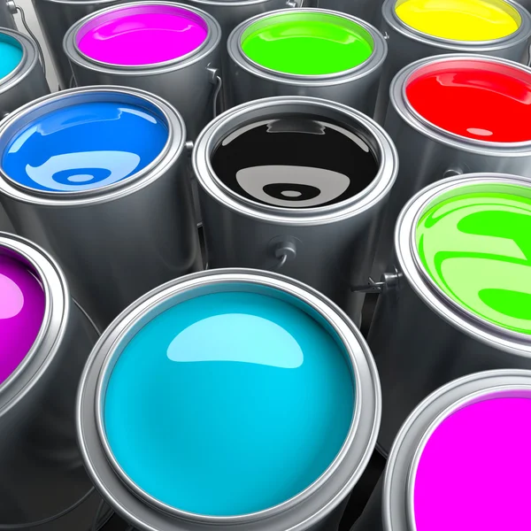 stock image Paint cans