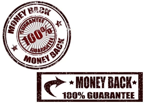 Money back guarantee stamp — Stock Vector