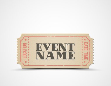 Vector ticket as a template for your event