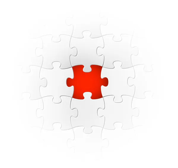 Vektor-Hintergrund aus weißen Puzzleteilen — Stockvektor