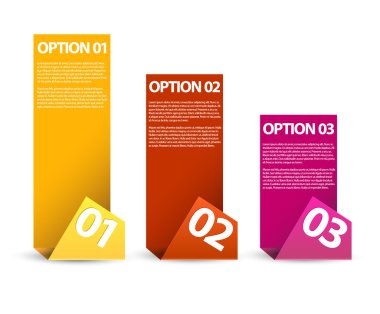 One two three - vector paper options