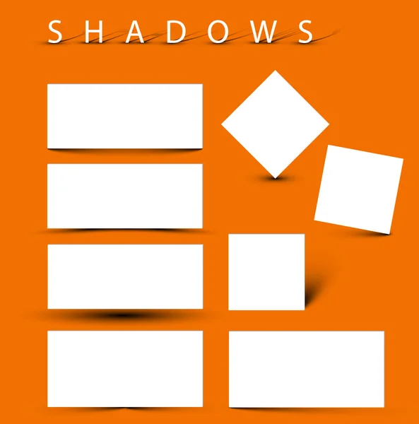 Conjunto de efectos de sombra de evector — Archivo Imágenes Vectoriales