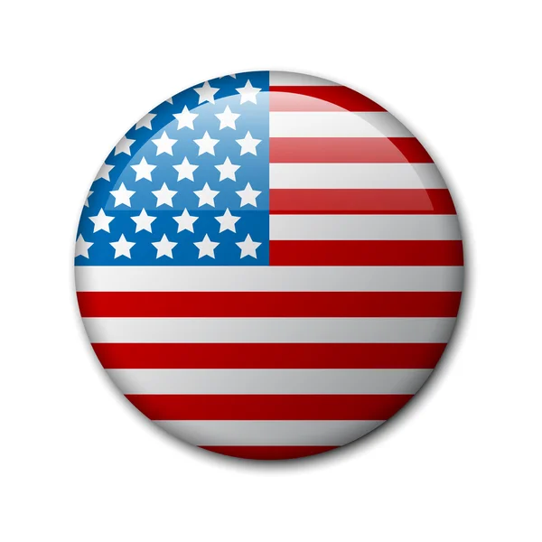 Vektorbricka med amerikansk flagga — Stock vektor