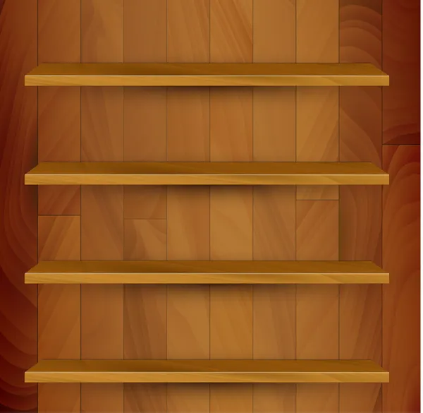 Векторный деревянный шкаф — стоковый вектор