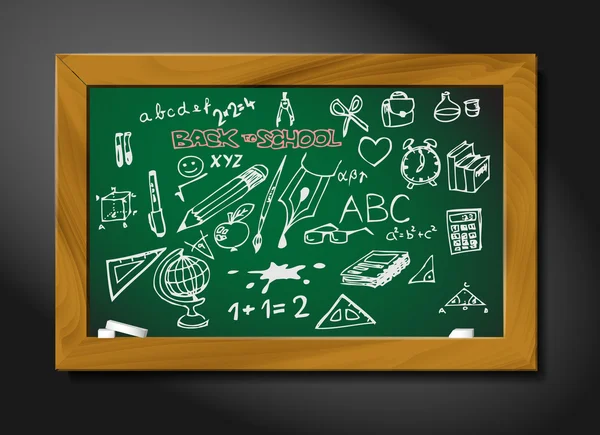 Vektör okul blackboard illüstrasyon — Stok Vektör