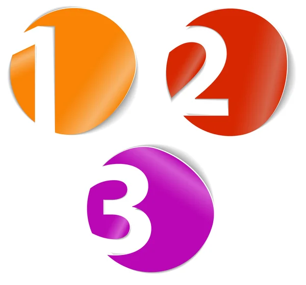 Ένα δύο τρία - διάνυσμα φύλλα με αριθμούς — Διανυσματικό Αρχείο
