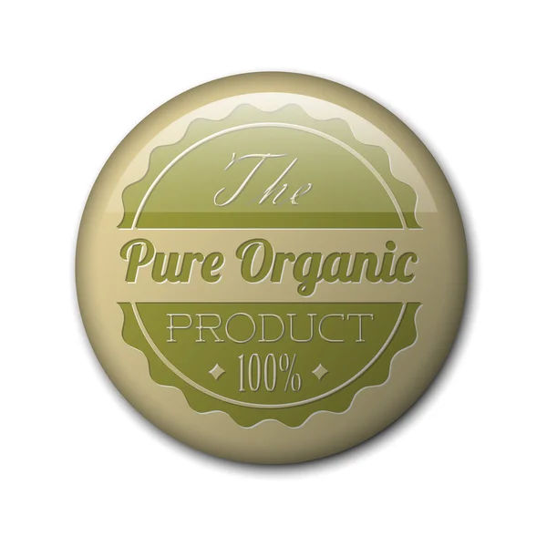 Old vector round retro vintage grunge badge for organic product — Stock Vector