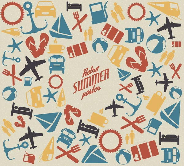 Vector summer pattern or background — Stock Vector