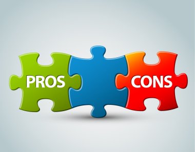 Vector pros and cons model illustration clipart