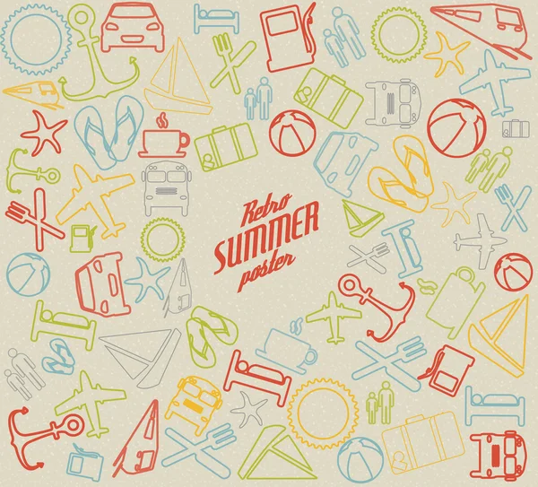 Vector summer pattern, background — Stock Vector