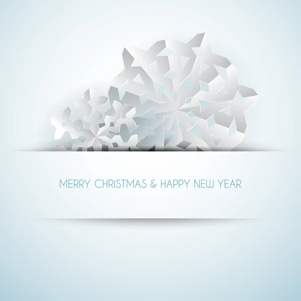 Vector white paper christmas snowflakes — Stock Vector